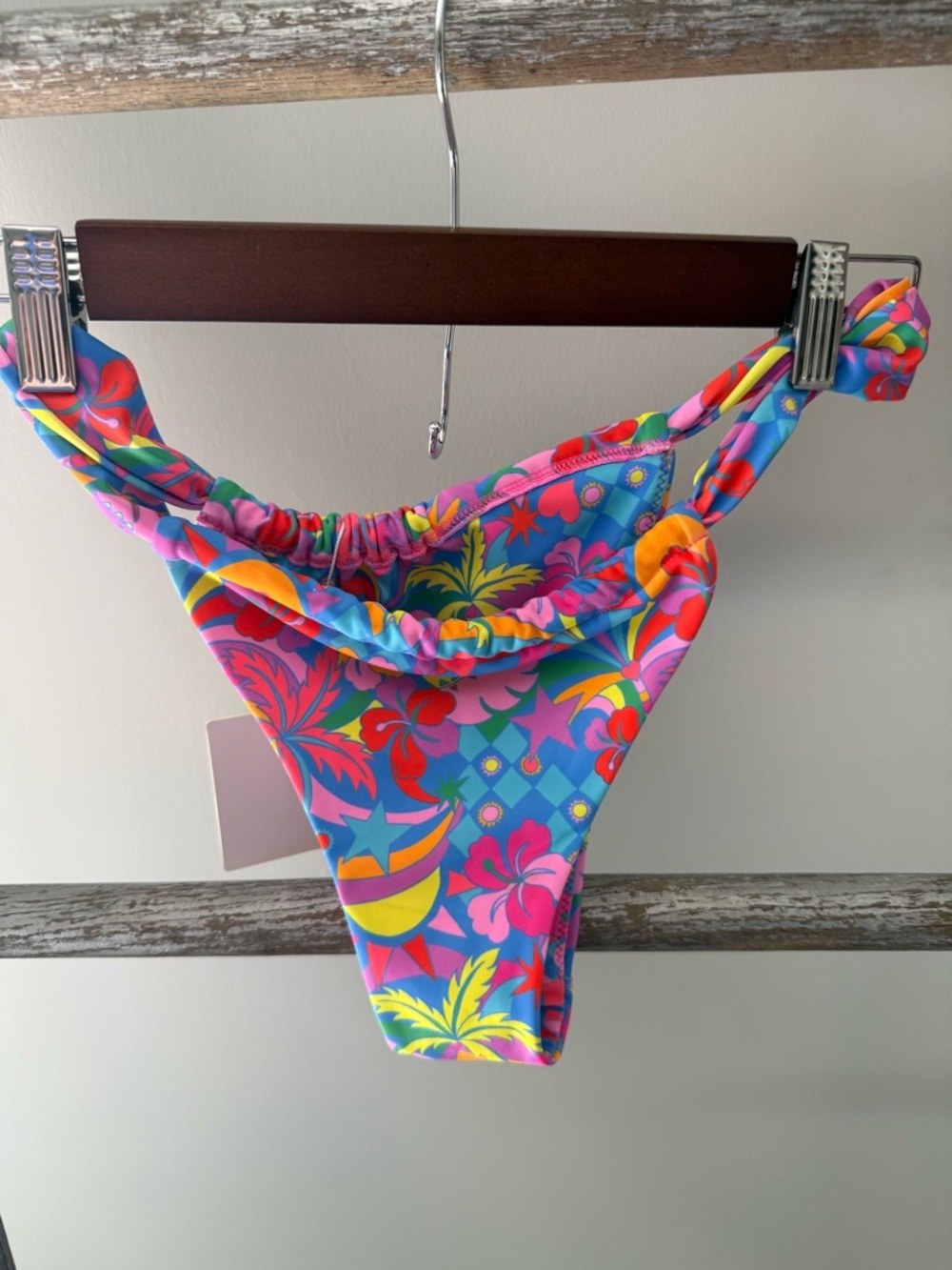 Kulani Kinis Colorful Tropical High-Cut Bikini Bottom M